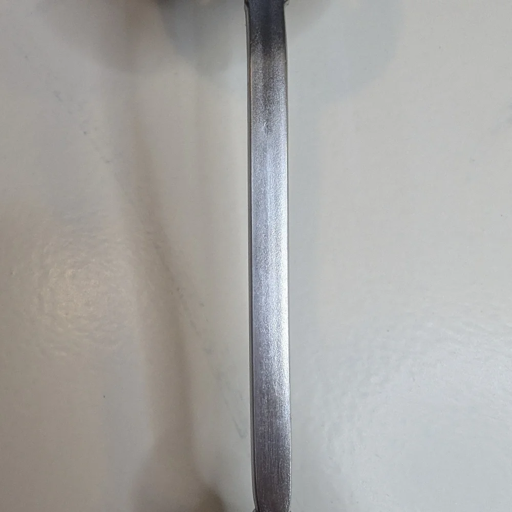 Foley Vintage Slotted Spatula Chrome Plated Angled Black Handle USA 13” Flipper